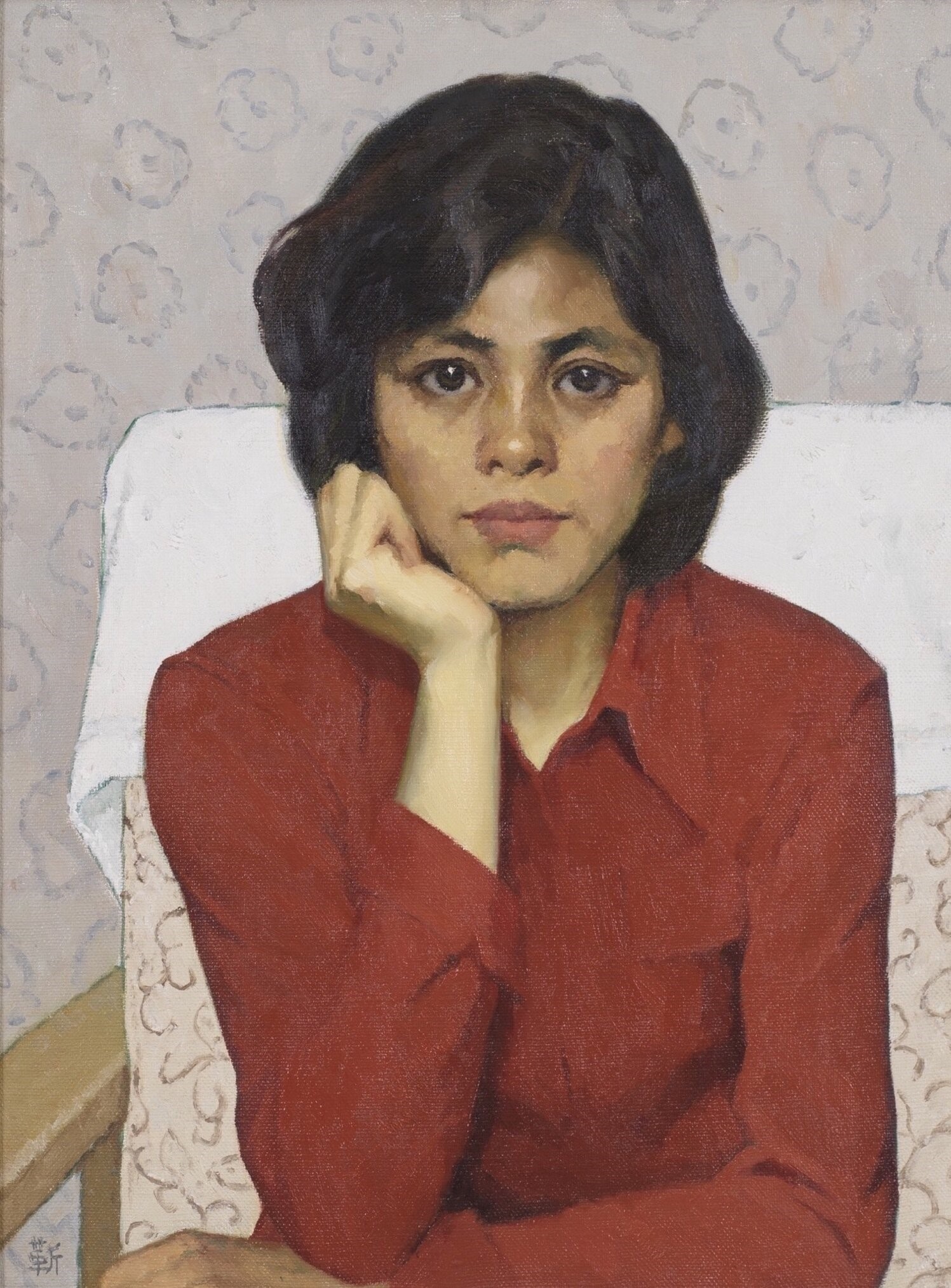 <h2>肖像</h2><p>作者：靳尚谊</p><p>创作年代：1980年</p><p>规格：56.5cm×42.5cm</p><p>品类：油画</p>