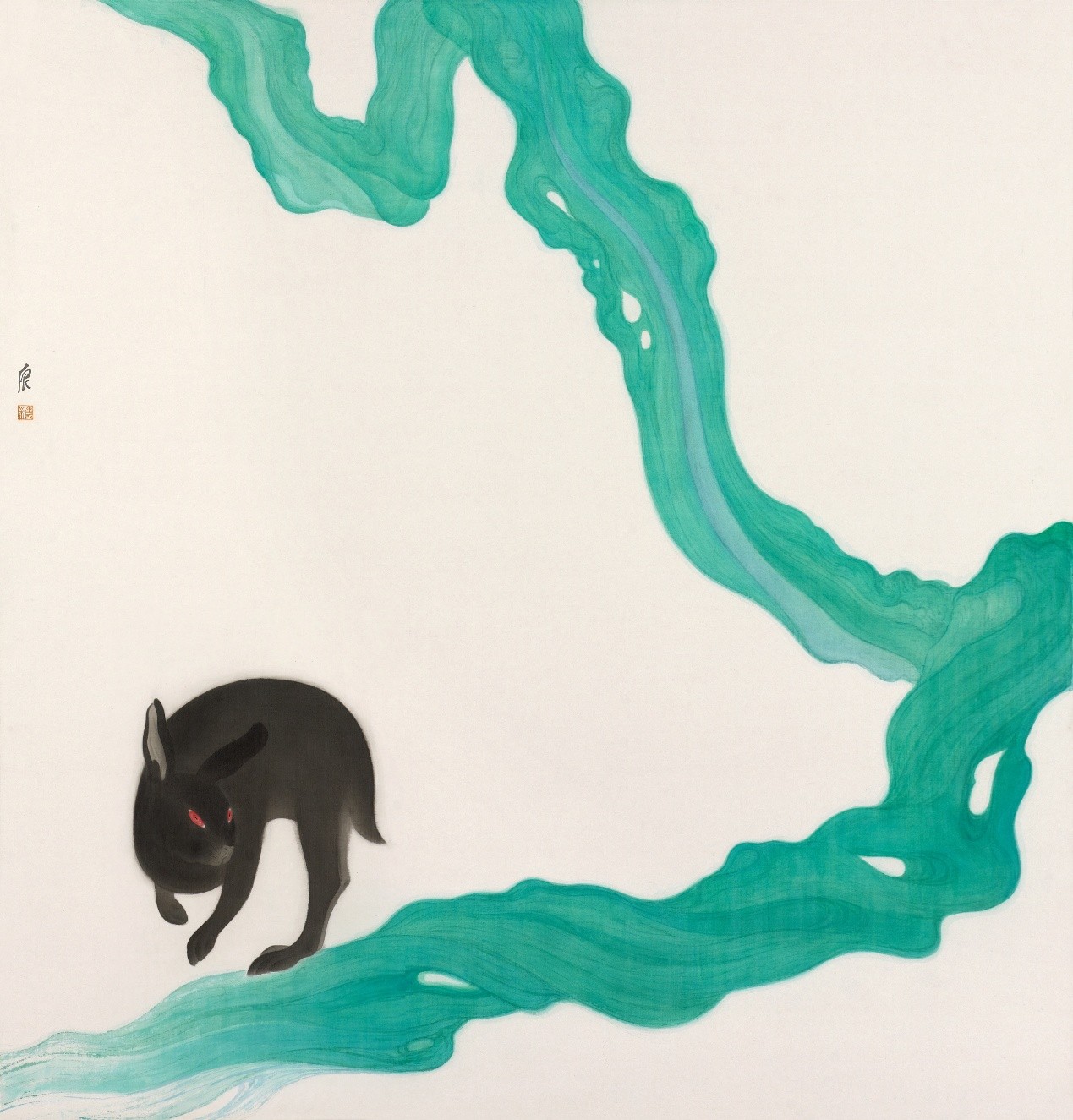 <h2>《青藤N2》</h2><p>作者：李金国</p><p>创作年代：2025年</p><p>规格：180cm×185cm </p>品类：绢本设色</p>